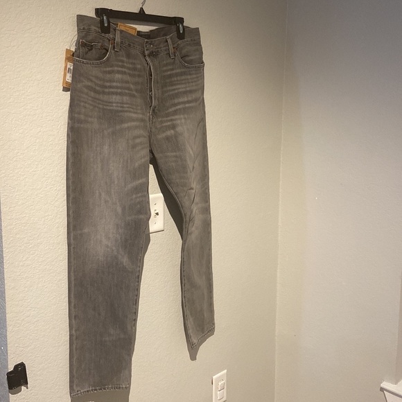 POLO RALPH LAUREN GREY HIGH WAIST SLIM
STRAIGHT CROP JEANS Size 32 NWT - Picture 7 of 15